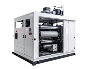 Modern industrial equipment with transparent background isolated for design use