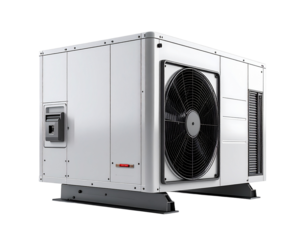 Modern server unit illustration on transparent background for technology or data storage concepts