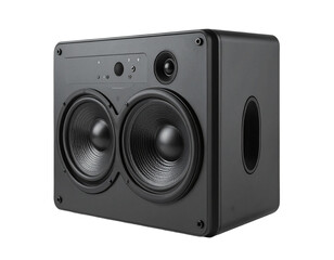 Obraz premium Professional audio speaker on transparent background for music and sound production
