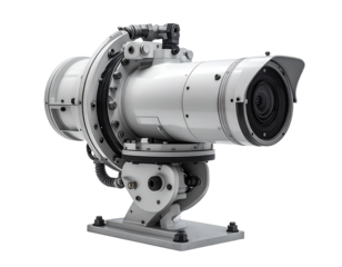 Surveillance camera isolated on transparent background security monitoring equipment