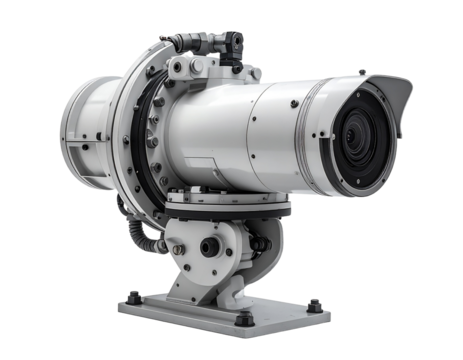 Surveillance camera isolated on transparent background security monitoring equipment