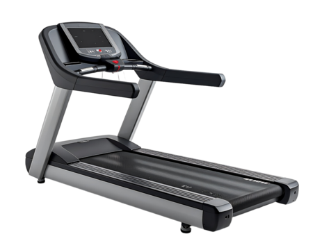 Treadmill fitness equipment isolated transparent background for exercise