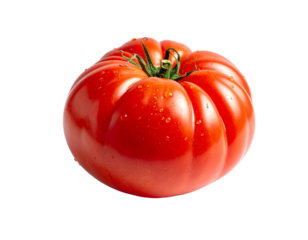 Vibrant red tomato with transparent background perfect for culinary projects