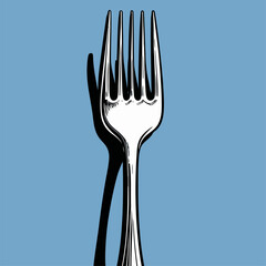 vector fork illustration