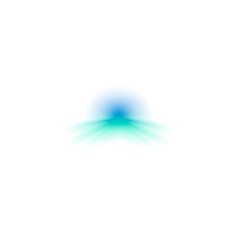 A blue and green gradient shape with a rounded top and jagged bottom on a black background on transparent background