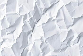 Obraz premium Close-up of crumpled white paper, texture details visible, contrast, grey