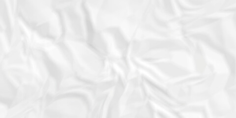 Obraz premium Crumple crushed aged white obsolete rumple craft design. wrinkle ripped creased white crumple aged closeup recycled document grunge paper background. 