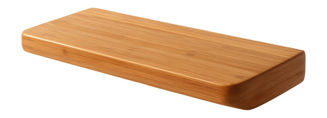 A bamboo shelf that brings a natural accent above the bathtub.