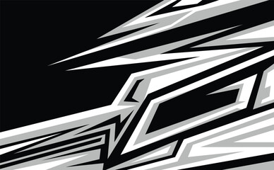 Illustration Vector graphic of Abstract Racing Stripes Background With Grey And Black Color fit for Racing Design etc.