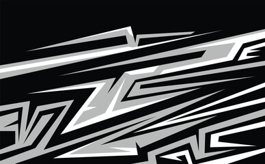 WIllustration Vector graphic of Abstract Racing Stripes Background With Grey And Black Color fit for Racing Design etc.
