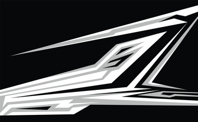 Illustration Vector graphic of Abstract Racing Stripes Background With Grey And Black Color fit for Racing Design etc.