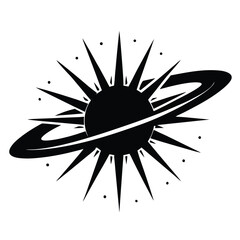 stellar explosion ring vector icon