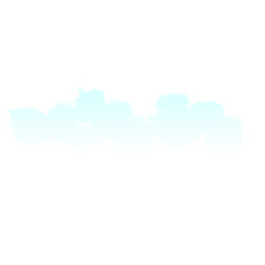 A light blue and white cloud like shape set against a solid black colored background image view here on transparent background