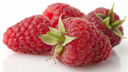 Fresh Raspberry in white background