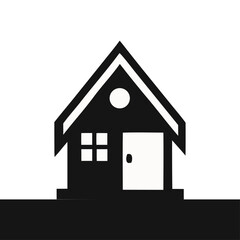 Vector art of simple house icon for real estate concept