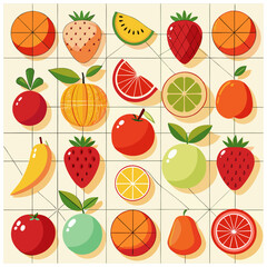seamless background with fruits