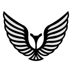 Vector art of winged emblem, representing freedom and aspiration
