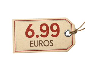 Price Tag Showing 6.99 Euros