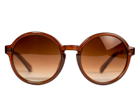 Round Tortoiseshell Sunglasses with Gradient Lenses