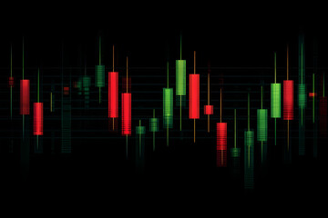Fondo de pantalla de gráfico de velas japonesas