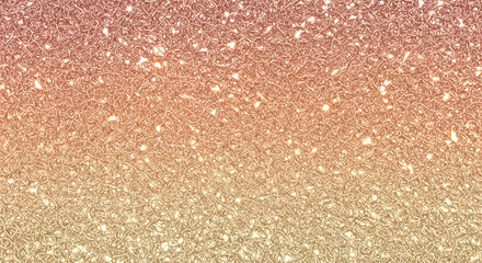 Rose Gold and Champagne Glitter Gradient Background with Shimmering Sparkles