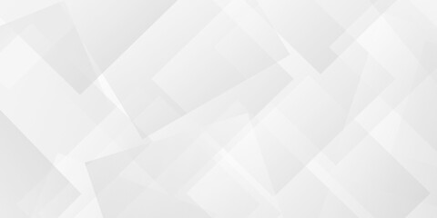Abstract tech gradient white, gray creative triangle geometric technology space rectangle randomly arranged white lines transparent background. luxury web overlap presentation design.	