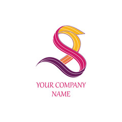 Abstract Letter S Logo Design – Modern Colorful Ribbon Style Business Branding on White Background