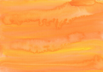 紙の質感のある柔らかオレンジの水彩の背景素材