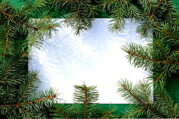 Christmas decor with space for text.