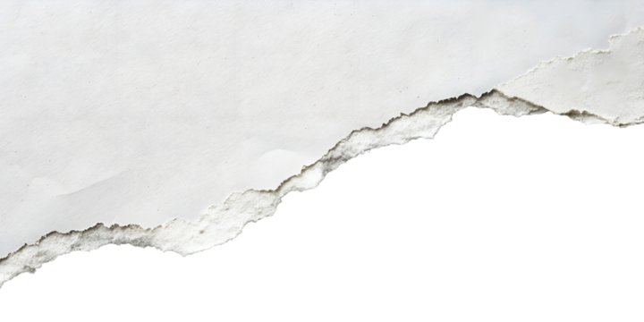 Torn paper edge reveals textured material