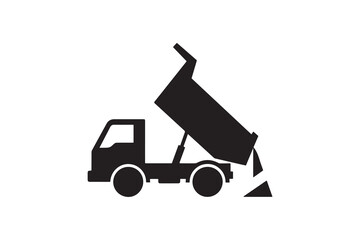 Dump Truck Silhouette Design Construction Truck Silhouette Art