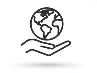 Promoting environmental sustainability global perspective digital artwork minimalist design conceptual viewpoint