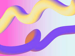 Vibrant fluid abstract waves with pastel gradient background