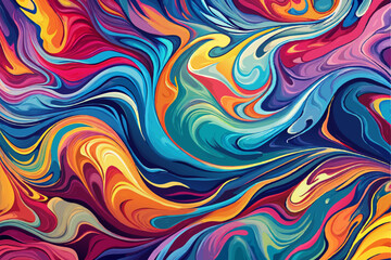A mesmerizing blend of vibrant colors swirling together in a dynamic and fluid motion creating an abstract masterpiece.