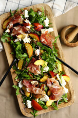 Arugula, Prosciutto, and Peach Salad