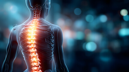 Concepto de medicina de columna vertebral y dolor