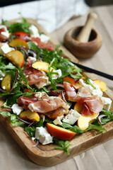 Arugula, Prosciutto, and Peach Salad