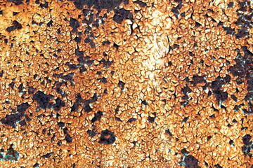 Abstract texture rusty surface on iron panel.	
