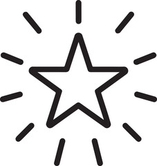 Obraz premium Star Achievement Outline Icon