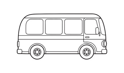 Illustration of a van isolated on white background