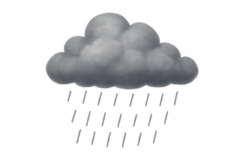 Rain cloud icon representing weather forecasting and storm