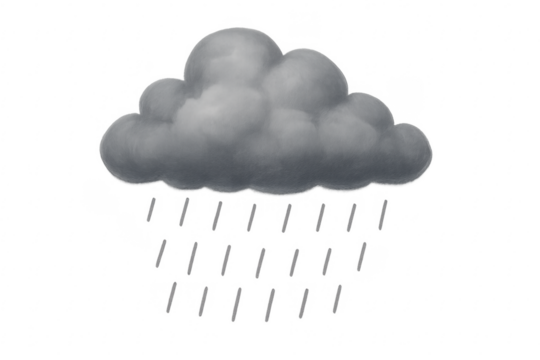 Rain cloud icon representing weather forecasting and storm