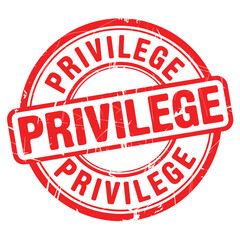 Red stamp seal declaring privilege multiple times