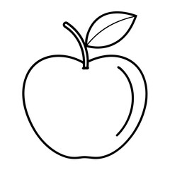 Apple Leaf Line Art