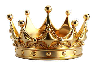 A regal golden crown adorned with ornate details symbolizing royalty and power on a black background