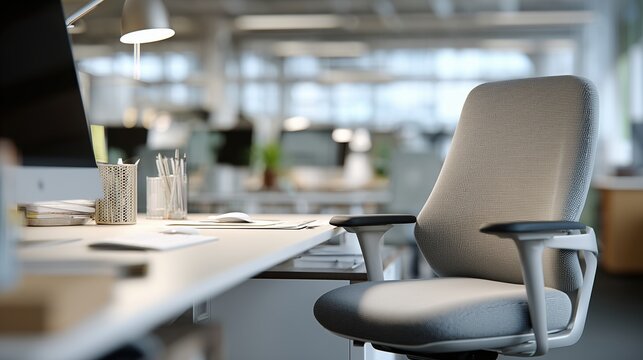 Chaise de bureau moderne dans un espace de travail contemporain