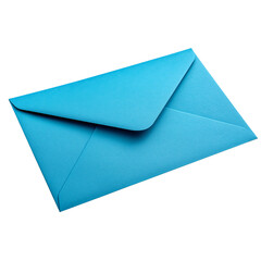 Bright Blue Envelope isolated on a transparent background