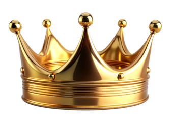A regal and ornate golden crown sits majestically against a stark black background symbolizing power and royalty