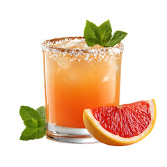 Refreshing Grapefruit Cocktail with Salted Rim and Garnish for Creative Mixologists