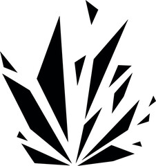 Abstract Black Geometric Explosion